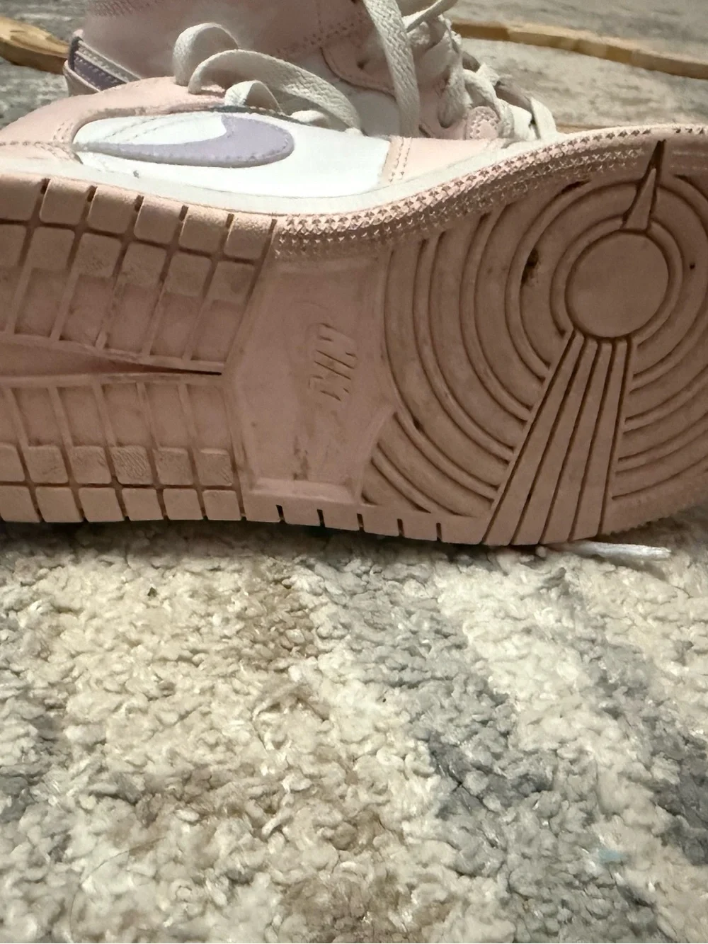 Nike girls Pink, White & Lavender Mid-Top Sneakers